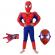 Set costum clasic spiderman cu muschi ideallstore®, 3-5 ani, 100-110 cm, rosu, manusa ventuze si masca led