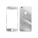 Folie protectie din sticla pentru iphone 6 plus, full cover argintiu