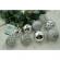 Set de 12 ornamente de brad, flippy, de tip glob, argintiu, din plastic, cu finisaj sclipitor , cutie  6  cm adancime x 30  cm inaltime x 18  cm lungime)
