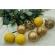 Set de 12 ornamente de brad, flippy, de tip glob, auriu/ galben, din plastic, cu finisaj sclipitor , cutie  6  cm adancime x 30  cm inaltime x 18  cm lungime)