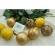 Set de 12 ornamente de brad, flippy, de tip glob, auriu/ galben, din plastic, cu finisaj sclipitor , cutie  6  cm adancime x 30  cm inaltime x 18  cm lungime)