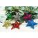 Set de 6 ornamente de brad, flippy, de tip stea, multicolor, din plastic, cu finisaj sclipitor , cutie  3  cm adancime x 31  cm lungime x 9  cm inaltime