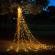 Instalatie luminoasa tip perdea pentru pomul de craciun, cu stea luminoasa, 350 led-uri, conectare retea, interior/exterior, lumina calda, tree dazzler