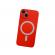 Husa magsafe pentru apple iphone 11, silicon, protectie pentru camera, magnetica, incarcare wireless,  flippy, rosu