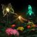Set 3 lampi solare led tip pasare-fluture-libelula, inaltime 43 cm, flippy, multicolor