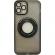 Husa protectie flippy pentru apple iphone 12 / 12 pro decupaj logo, magnetica, protectie camera, negru
