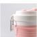 Pahar pliabil din silicon flippy, pentru calatorii, camping, 750 ml, pai inclus, 11.6 x 19.3 cm, roz