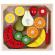 Set din lemn pentru salata de fructe, 19 piese, multicolor