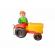 Mini tractor cu figurina, 12 cm, lena