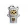 Breloc figurina cu schimbare a fetei, Cartoon Face, 4 cm, alb, Vivo