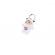Breloc figurina cu schimbare a fetei, Cartoon Face, 4 cm, alb, Vivo