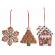 Set 3 ornamente brad din polirasina model turta dulce 10x12 cm