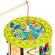 Cub educational din lemn cu jocuri, blocuri si pescuit ecotoys