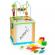 Cub educational din lemn cu tabla ecotoys hm015470