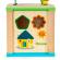 Cub educational din lemn cu tabla ecotoys hm015470