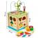 Cub educational din lemn cu tabla ecotoys hm015470