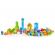 Set educational cu blocuri din lemn 100 piese orasel ecotoys