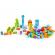 Set educational cu blocuri din lemn 100 piese orasel ecotoys
