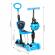 Trotineta 5 in 1 cu sezut si 3 roti cu led ecotoys ym-sw-6 - albastru