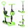 Trotineta 5 in 1 cu sezut si 3 roti cu led ecotoys ym-sw-6 - verde