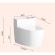 Scrumiera creativa flippy, forma de toaleta, capac alb , material abs si otel inoxidabil, 12.5 x 10 x 8 cm, fixare prin lipire sau de sine statator, pentru baie, camera, bucatarie, balcon, alb, model 2
