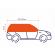 Semi prelata auto pentru masini hatchback marimea m/l 275 - 295x116x75cm