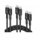 Set cabluri usb type c - usb type c 100w 3buc 1.2m +2x 2m negru choetech mix00108 choetech