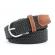 Curea impletita, KOTYS, elastica, unisex, lungime variabila 105 - 125 x 3.5 cm, culoare gri inchis