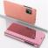 Husa compatibila cu Samsung Galaxy A32 5G , Clear View Flip Mirror Stand, Roz/Pink