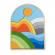 Puzzle curcubeu din lemn, 21 de piese