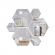 Set Oglinzi Design Hexagon - Oglinzi Decorative Acrilice Silver 29 bucati