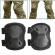 Set de protectie ideallstore®, tactical gear, genunchiere si cotiere, nylon, marime universala, negru