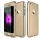 Husa Full Cover  360(fata + spate + geam sticla) pentru iPhone 6 / 6S Gold