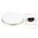 Incarcator Wireless Fast Charge Alb/ Auriu Compatibil QI