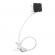 Suport flexibil cu rotatie 360 grade , brat si clema metalica ,50 cm , Alb