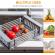Cos Multifunctional Extensibil, Scurgator vase, Accesoriu chiuveta,Usor de Curatat, Dimensiuni 29,5-44,5 x 22,5 x 9cm - Culoare Neagra