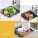 Cos Multifunctional Extensibil, Scurgator vase, Accesoriu chiuveta,Usor de Curatat, Dimensiuni 29,5-44,5 x 22,5 x 9cm - Culoare Neagra