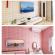Panou decorativ pentru perete sau mobilier, 60 x 30 cm, culoare roz