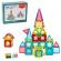 Set de Constructie Magnetic Tiles 3D, jucarii educationale, Elemente Magnetice, diferite variante de asamblare, Cadou baieti si fete, 103 Piese, Multicolor, 3 ani