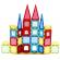 Set de Constructie Magnetic Tiles 3D, jucarii educationale, Elemente Magnetice, diferite variante de asamblare, Cadou baieti si fete, 103 Piese, Multicolor, 3 ani