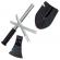 Lopata multifunctionala ideallstore®, high society, 8 in 1, otel inoxidabil, 51 cm, negru