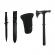 Set cutit de vanatoare cu doua taisuri si topor survivor, ideallstore®, otel inoxidabil