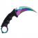 Set topor pirate skull, 39 cm, rozeta autoaparare si cutit fade break,  ideallstore®, otel, multicolor