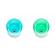 Set 2 pahare copii design interior urs, melii, albastru&verde