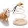 Jucarie interactiva pentru pisicute, ascutitor ghiare, model soricel cu coada