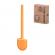 Perie pentru wc flexibila cu suport, silicon, portocalie, 35 x 8 cm