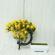 Bonsai decorativ artificial in ghiveci, galben, 20 cm, mct-20k322g