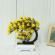 Bonsai decorativ artificial in ghiveci, galben, 20 cm, mct-20k322g