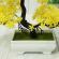 Bonsai decorativ artificial in ghiveci, galben, 29 cm, mct-18k211g