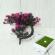 Bonsai decorativ artificial in ghiveci, mov, 20 cm, mct-20k322m